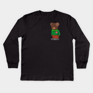 bumbbear green Kids Long Sleeve T-Shirt